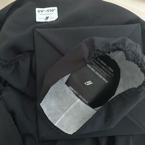 Black Performance Jacket with Smooth Synthetic Fabric
